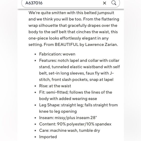 BEAUTIFUL by Lawrence Zarian The JJ Regular Draped Belted Jumpsuit Pink Lotus 6 - Picture 6 of 8